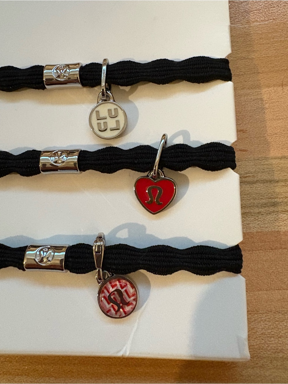 lululemon athletica Charm Hair Tie Set (or Bracelets (Black/silv) - (3 In Pack) - Picture 3 of 5